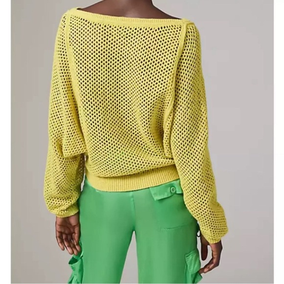 NWT Pilcro Women’s Open-Stitch Crewneck Jumper Sweater Size XL - Picture 3 of 5